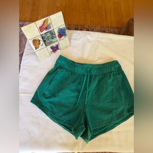 lululemon athletica Emerald Green Drawstring Athletic Shorts